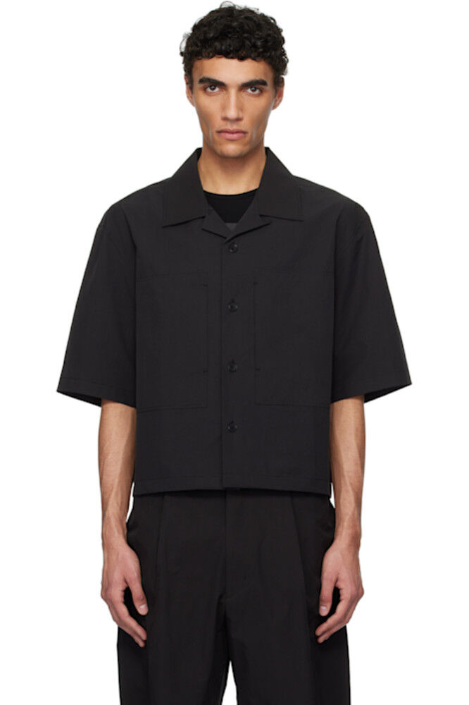 Черная рубашка с карманами AMOMENTO 
Черная рубашка с карманами AMOMENTO