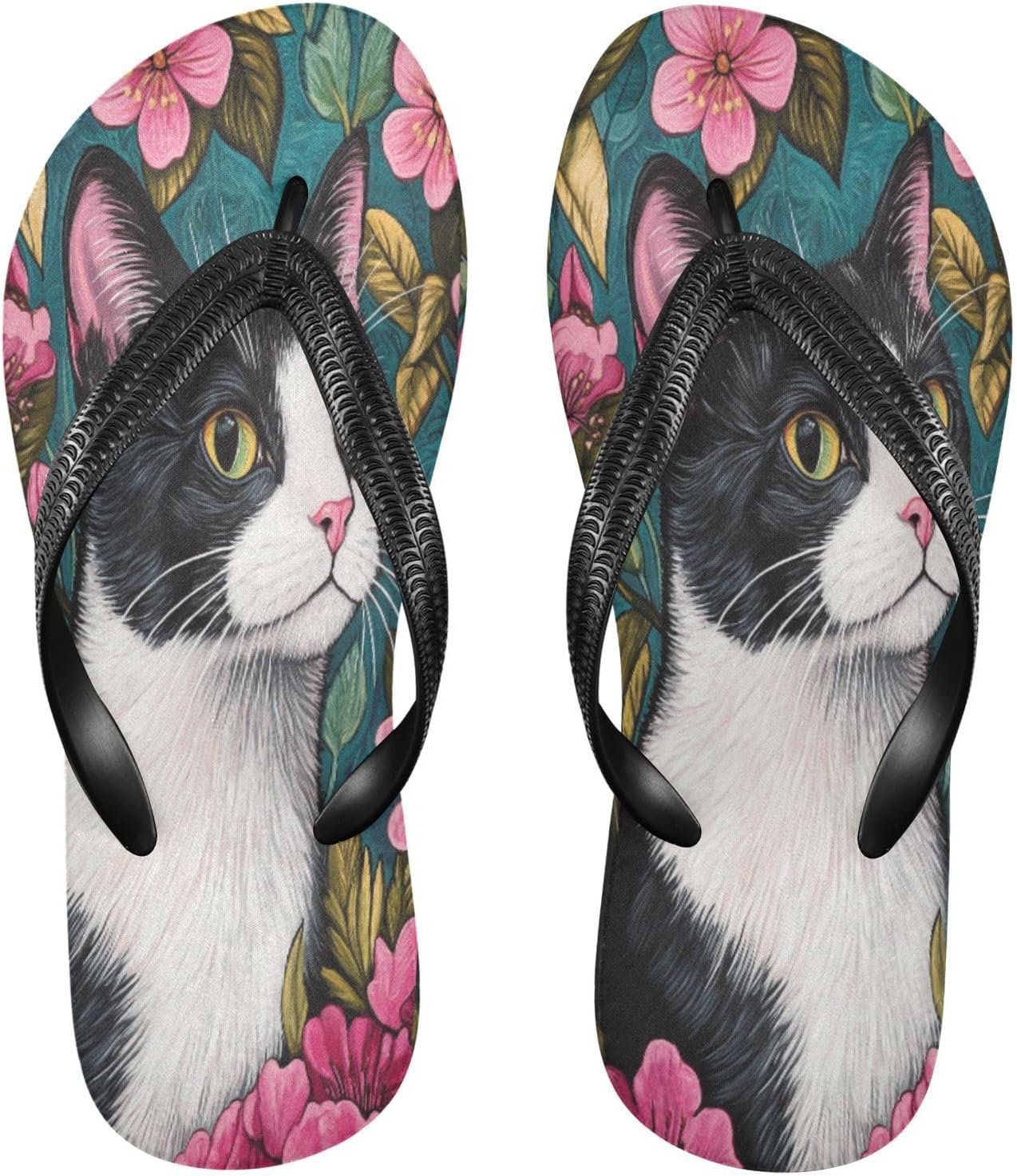 Вьетнамки с рисунком кота в смокинге, цветочный узор, бирюзовые, пляжные, с резиновой подошвой, нескользящие, летние шлепанцы для женщин и мужчин Sinestour
Вьетнамки с рисунком кота в смокинге, цветочный узор, бирюзовые, пляжные, с резиновой подошвой, нескользящие, летние шлепанцы для женщин и мужчин Sinestour