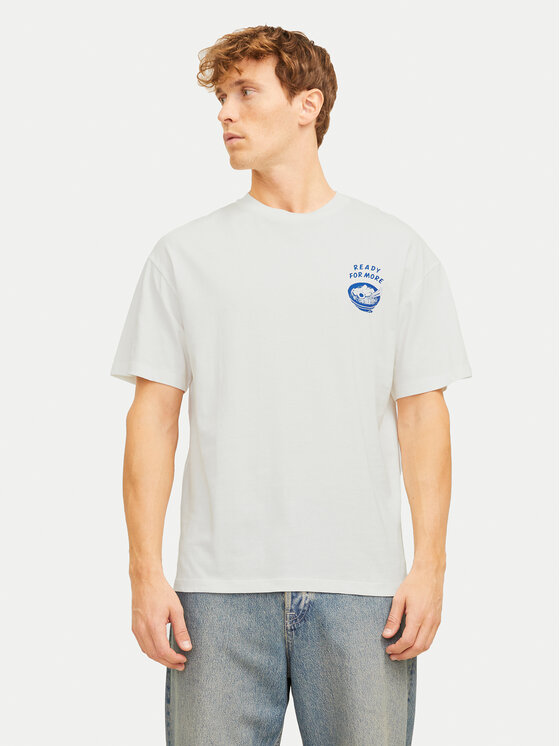 Футболка свободного кроя Charge 12269384 Jack&Jones, белый 
Футболка свободного кроя Charge 12269384 Jack&Jones, белый