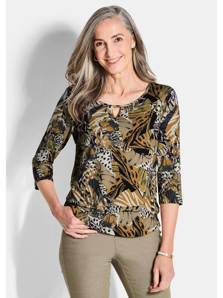 GOLDNER Укороченный размер: Блузка из вискозы с принтом в виде леопардового узора по всей поверхности, медового цвета / с рисунком
GOLDNER Укороченный размер: Блузка из вискозы с принтом в виде леопардового узора по всей поверхности, медового цвета / с рисунком