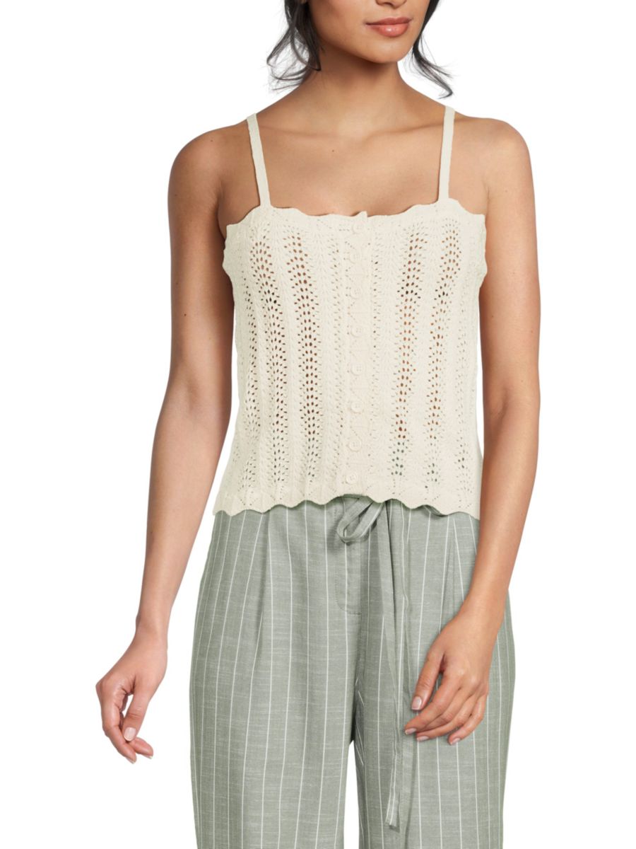 Вязаная крючком майка с фестончатым краем Vero Moda, цвет Birch 
Вязаная крючком майка с фестончатым краем Vero Moda, цвет Birch