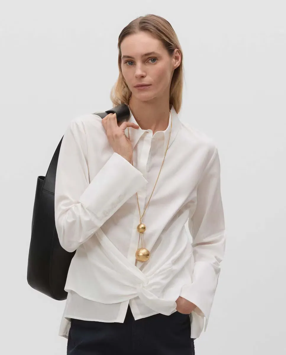 Женская рубашка с хлопковым узлом Simorra, белый
Женская рубашка с хлопковым узлом Simorra, белый