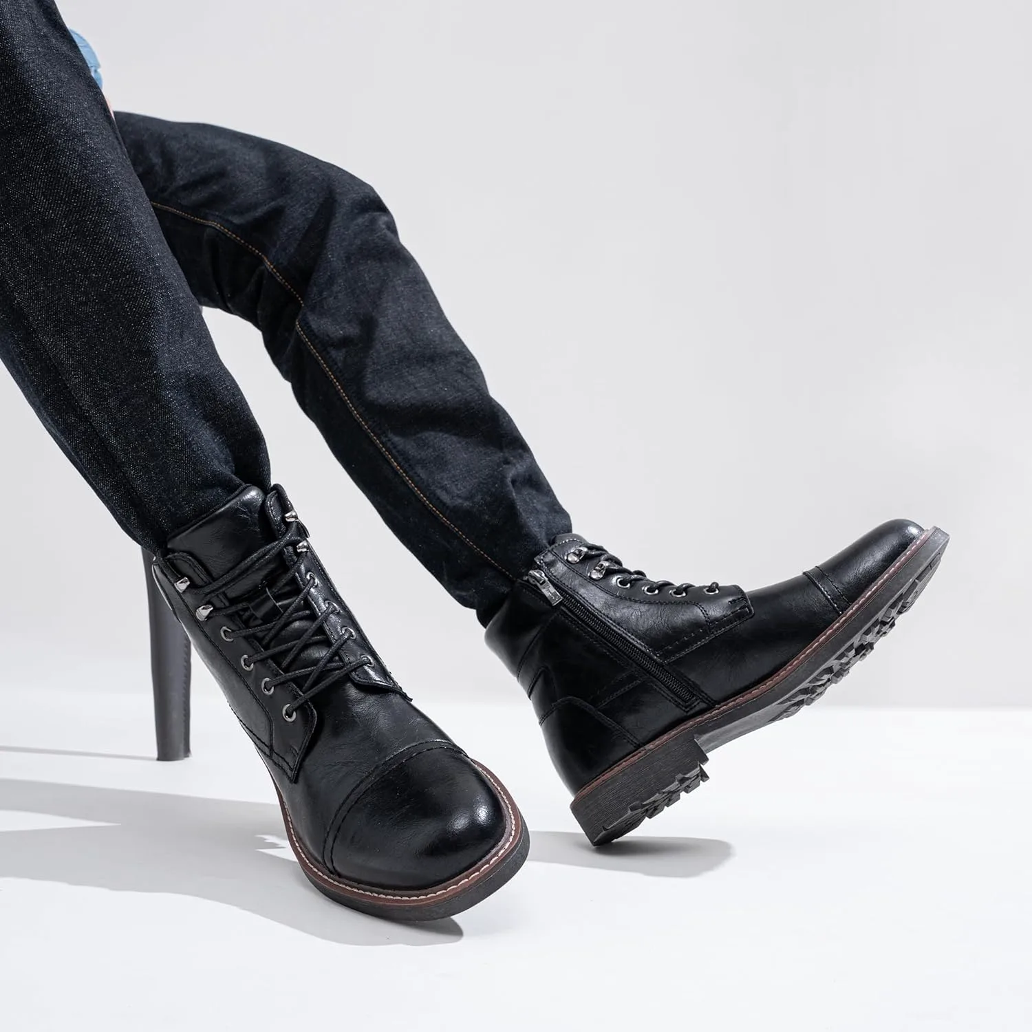 Мужские кожаные ботинки Jousen, ретро, с классическим носком, повседневные, мотоциклетные, черный
Мужские кожаные ботинки Jousen, ретро, с классическим носком, повседневные, мотоциклетные, черный