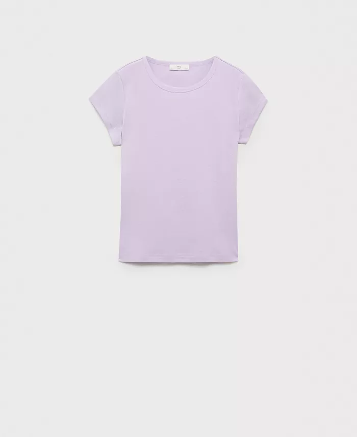Женская хлопковая футболка с коротким рукавом MANGO, фиолетовый
Женская хлопковая футболка с коротким рукавом MANGO, фиолетовый