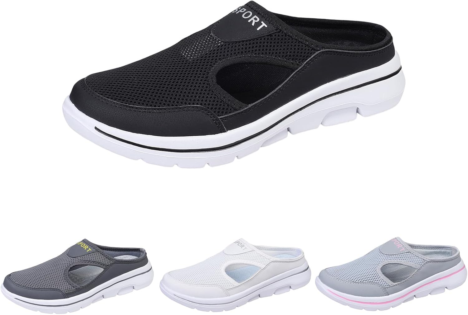 Женские мюли и сабо ортопедические слипоны для женщин и мужчин, легкая обувь с открытой пяткой, удобные прогулочные туфли, дышащие тапочки с закрытым носком Weinexra, черный
Женские мюли и сабо ортопедические слипоны для женщин и мужчин, легкая обувь с открытой пяткой, удобные прогулочные туфли, дышащие тапочки с закрытым носком Weinexra, черный