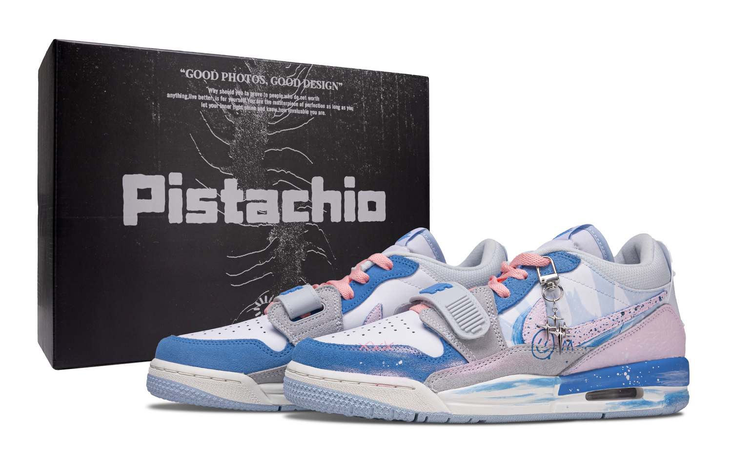 Jordan Детские баскетбольные кроссовки Legacy 312 Blue Pink Rhythm LH, универсальные, нескользящие и износостойкие, низкие
Jordan Детские баскетбольные кроссовки Legacy 312 Blue Pink Rhythm LH, универсальные, нескользящие и износостойкие, низкие