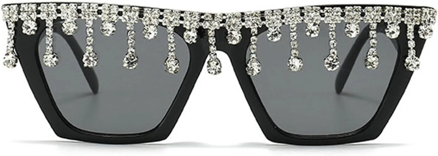 Солнцезащитные очки Helena Diamond Cat Eye с кисточками, женские, в стиле ретро, с драгоценными камнями и стразами, сверкающие кристаллами и жемчугом, Black
Солнцезащитные очки Helena Diamond Cat Eye с кисточками, женские, в стиле ретро, с драгоценными камнями и стразами, сверкающие кристаллами и жемчугом, Black