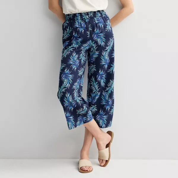 Женские укороченные льняные брюки на пуговицах без застёжки Croft & Barrow, цвет navy fun palm
Женские укороченные льняные брюки на пуговицах без застёжки Croft & Barrow, цвет navy fun palm