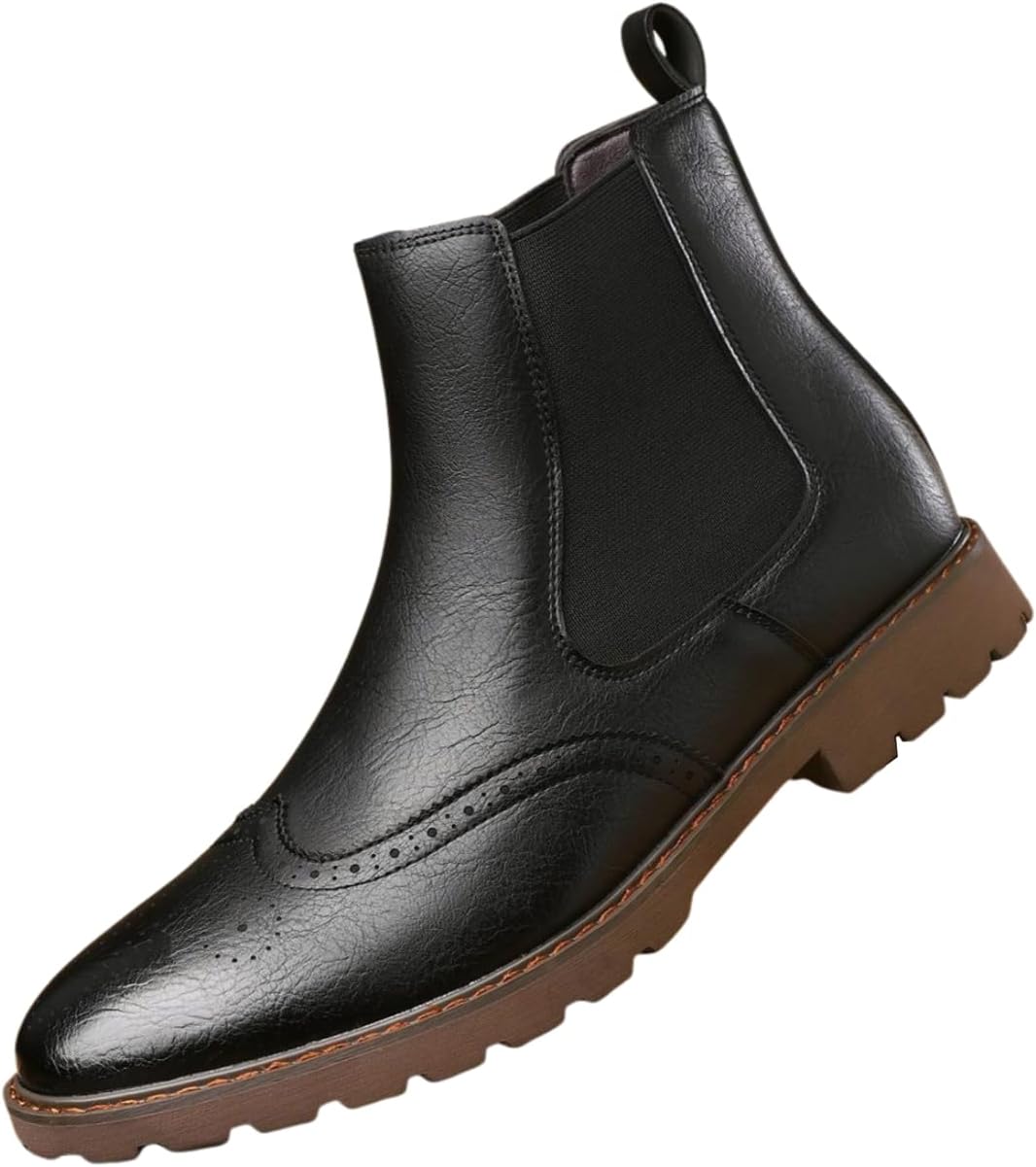 Мужские ботинки Chelsea Santimon с крыльями и брогированием, без шнурков, для работы, вечернего выхода и повседневной носки, черный
Мужские ботинки Chelsea Santimon с крыльями и брогированием, без шнурков, для работы, вечернего выхода и повседневной носки, черный