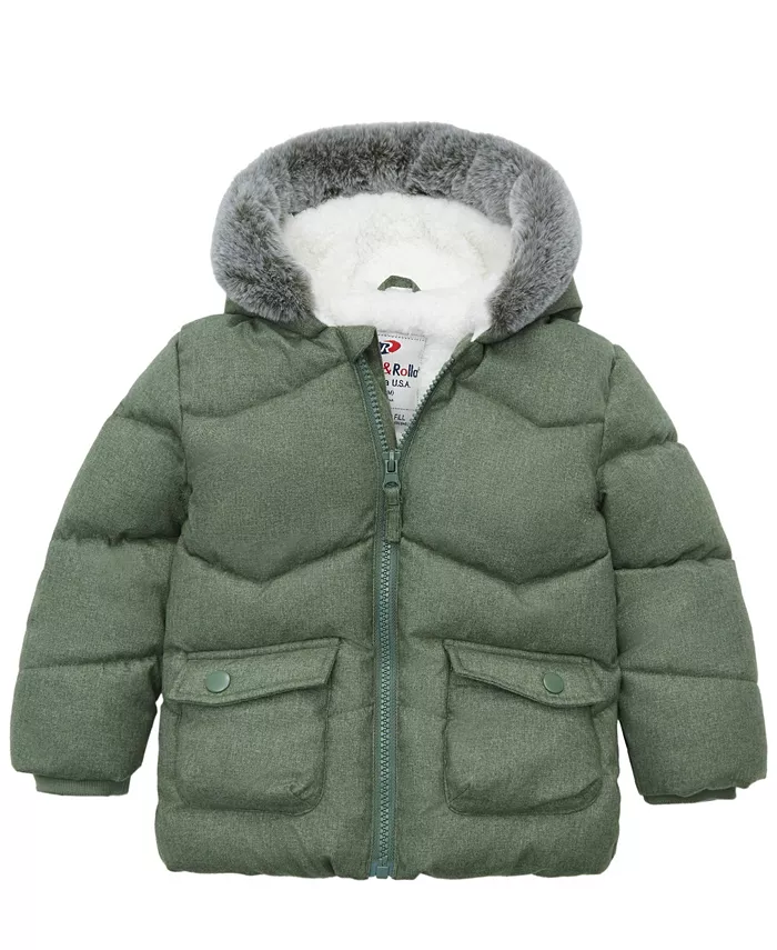 Зимняя куртка-пуховик для мальчиков с подкладкой из шерпы Rokka&Rolla, зеленый
Зимняя куртка-пуховик для мальчиков с подкладкой из шерпы Rokka&Rolla, зеленый
