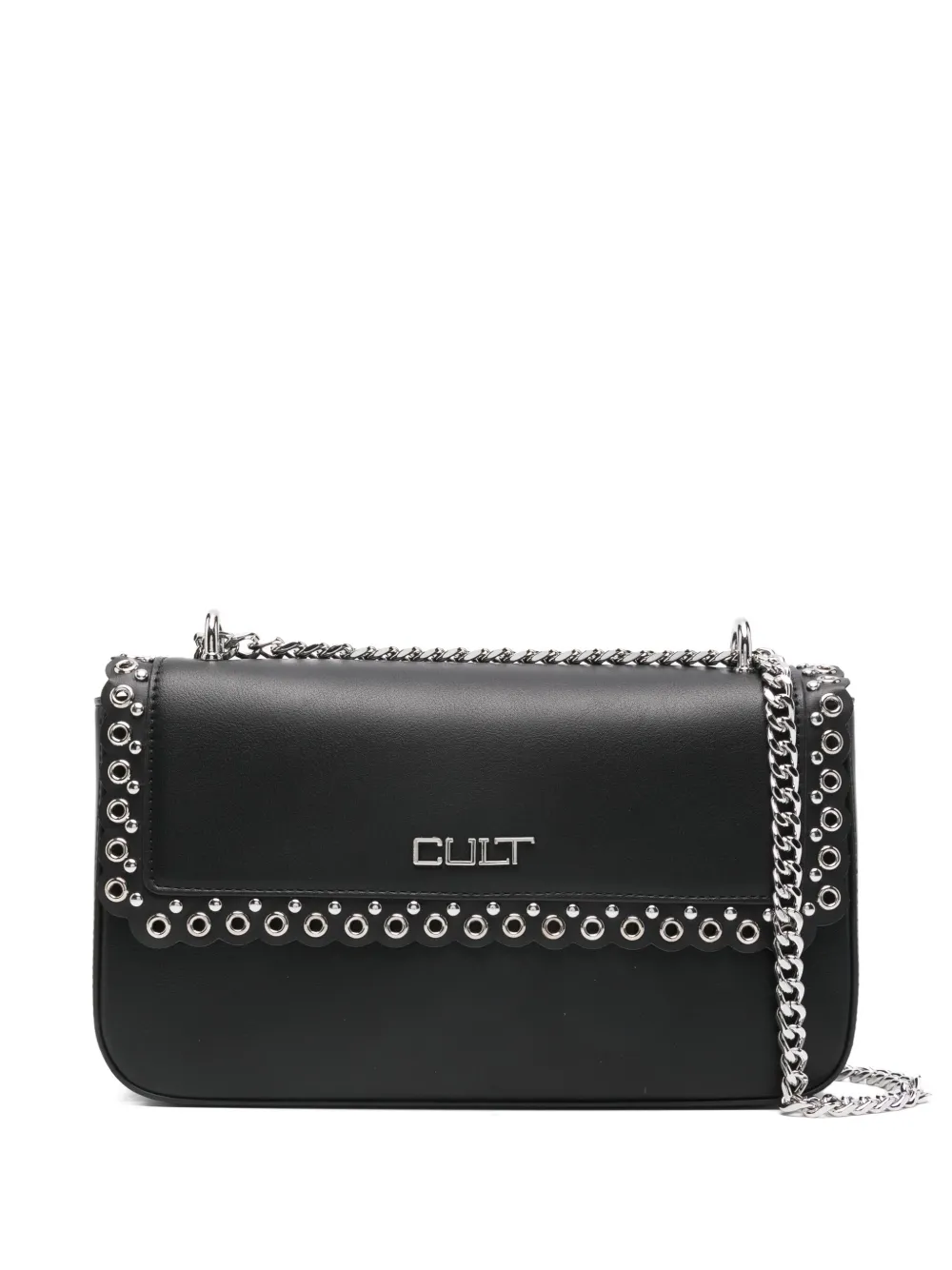 Сумка-сэтчел с люверсами и ремнем-цепочкой Cult, черный
Сумка-сэтчел с люверсами и ремнем-цепочкой Cult, черный