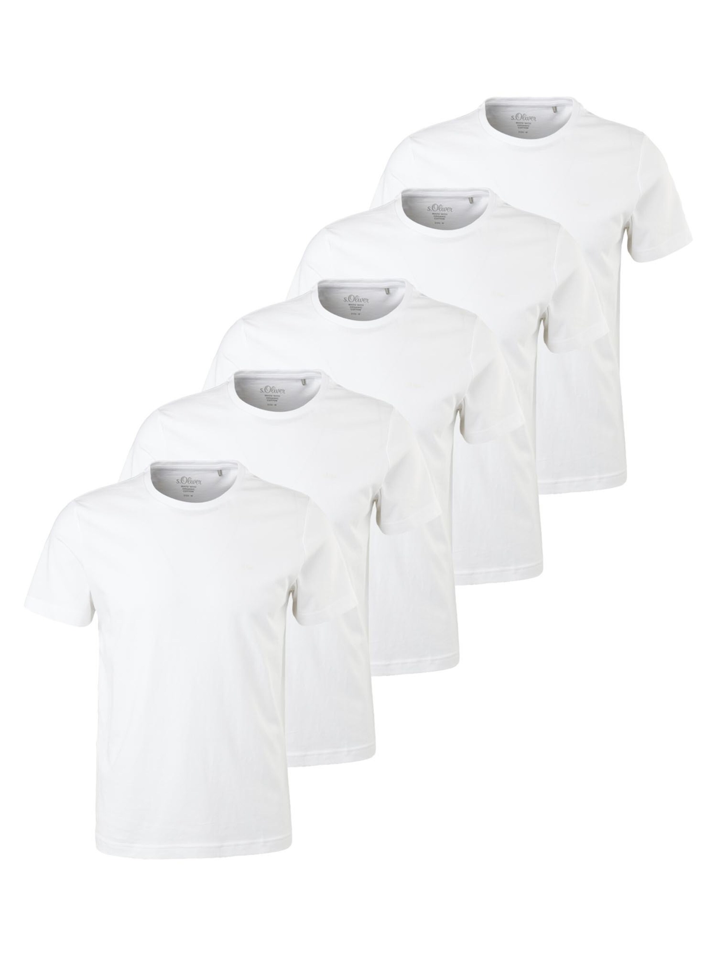 s.Oliver Футболка 'Basic' в белом цвете
s.Oliver Футболка 'Basic' в белом цвете