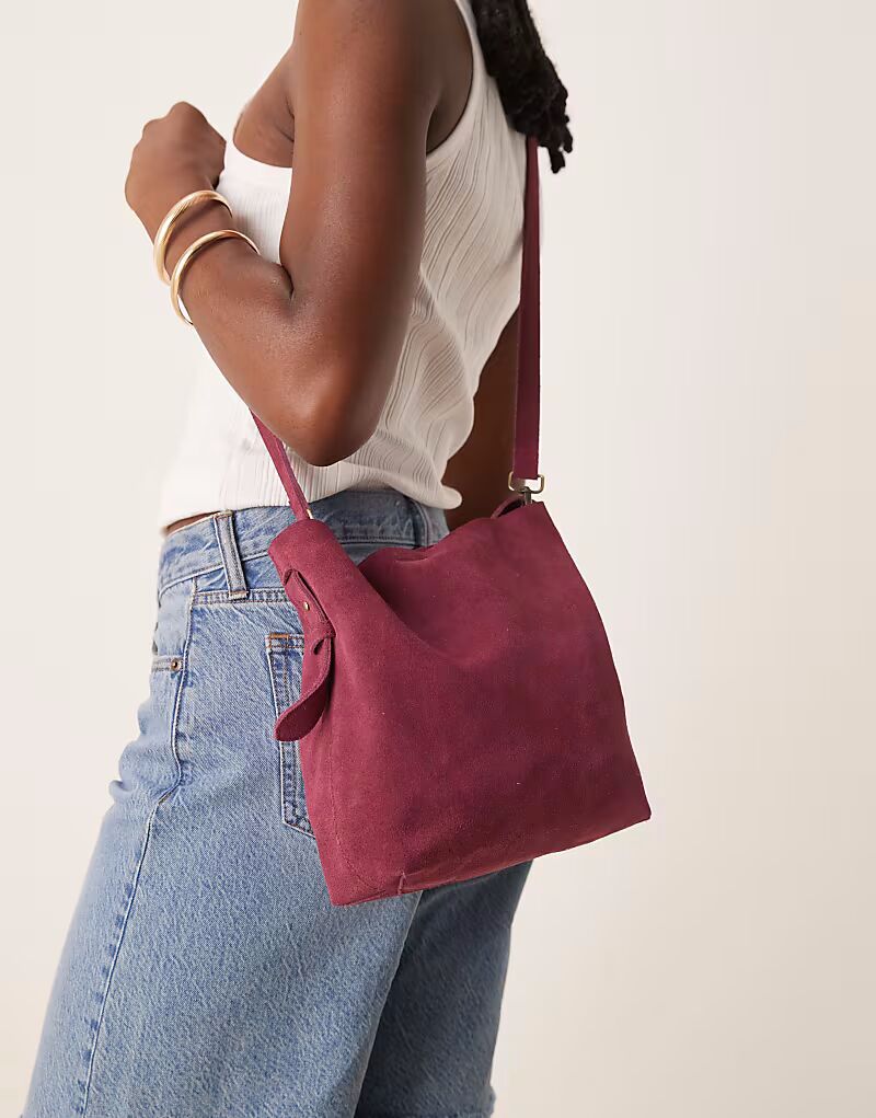 Сумка-ведро Barneys originals из замши бордового цвета
Сумка-ведро Barneys originals из замши бордового цвета