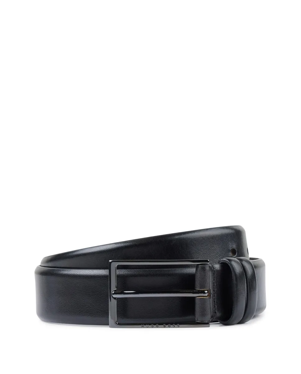 Кожаный ремень растительного дубления с массивной металлической фурнитурой Boss, черный
Кожаный ремень растительного дубления с массивной металлической фурнитурой Boss, черный