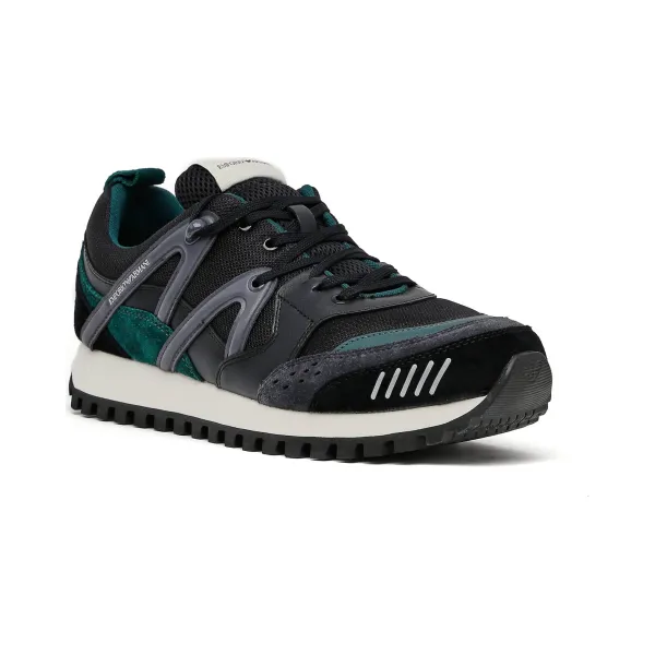 Кроссовки с добавлением кожи Emporio Armani, черный
Кроссовки с добавлением кожи Emporio Armani, черный