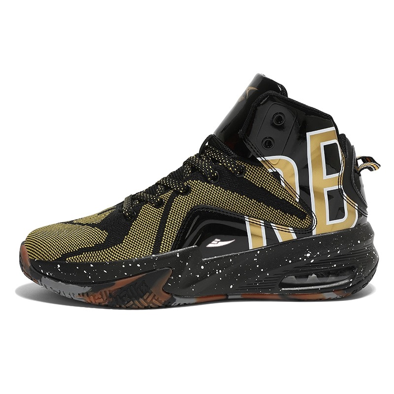 Баскетбольные кроссовки с высоким берцем, амортизирующие, нескользящие, износостойкие, мужские Kuding, Black Gold 
Баскетбольные кроссовки с высоким берцем, амортизирующие, нескользящие, износостойкие, мужские Kuding, Black Gold
