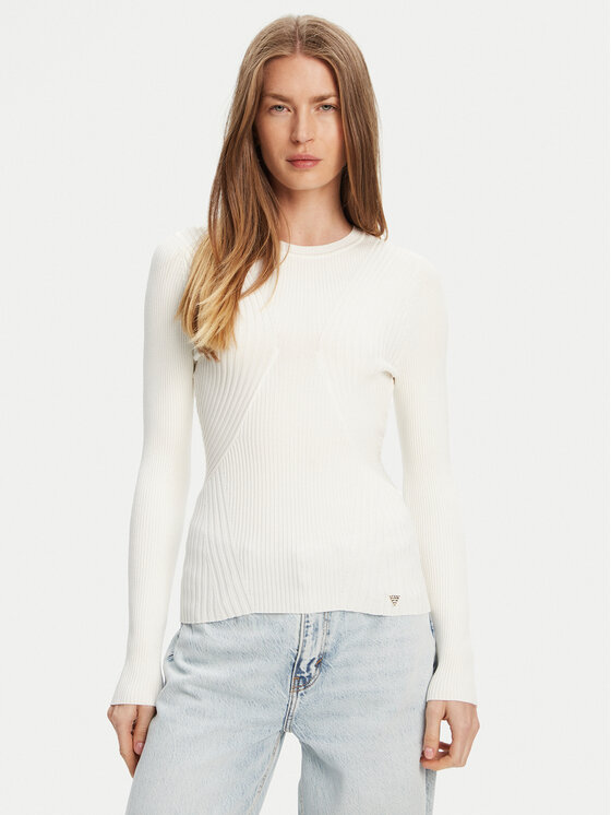 Свитер обычного кроя W5YR08 Z0040 Guess, белый 
Свитер обычного кроя W5YR08 Z0040 Guess, белый