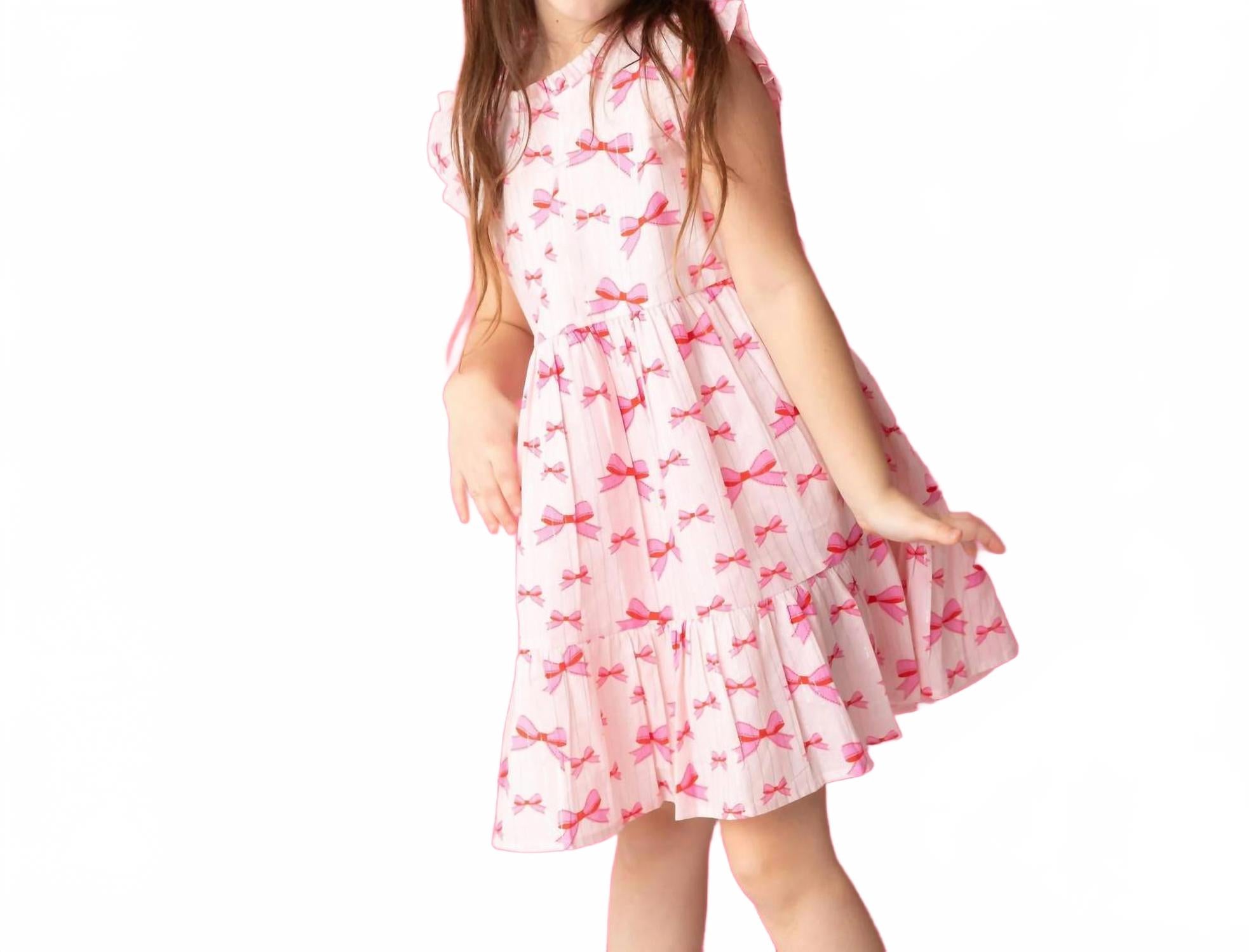 TukTuk Designs Розовое платье с оборками на рукавах и бантом
TukTuk Designs Розовое платье с оборками на рукавах и бантом