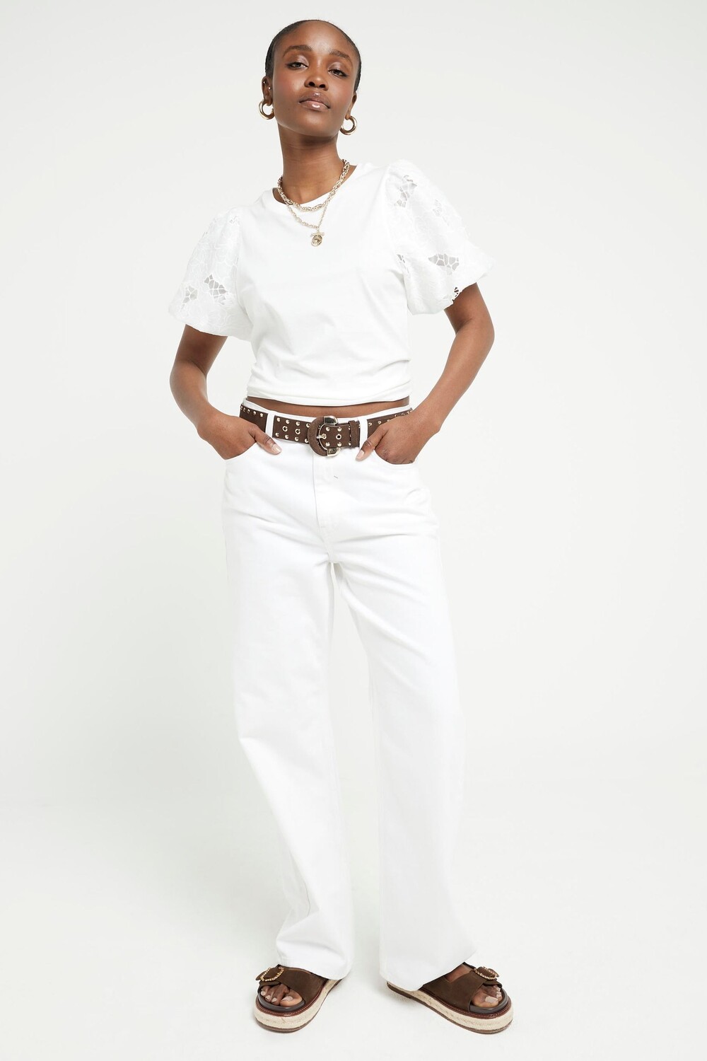 Гибридная футболка с пышными рукавами и цветочным принтом River Island, белый
Гибридная футболка с пышными рукавами и цветочным принтом River Island, белый