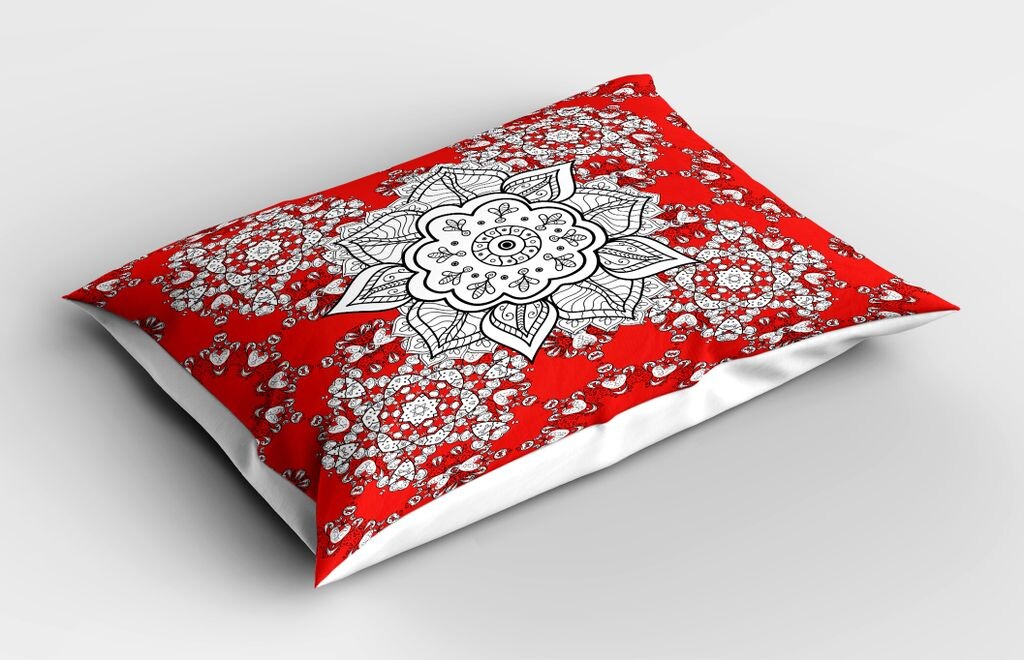 Наволочка ABAKUHAUS Red Mandala, этнический узор в племенном азиатском стиле, рисунки в стиле мандалы, 40x80 см, алый белый и черный
Наволочка ABAKUHAUS Red Mandala, этнический узор в племенном азиатском стиле, рисунки в стиле мандалы, 40x80 см, алый белый и черный