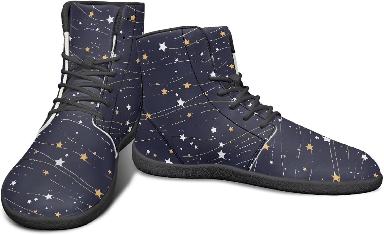 Высокие минималистичные кроссовки для мужчин с рисунком «Звездное небо», с нулевым перепадом высоты подошвы, легкие, для бега и ходьбы Watdotory, Orange White Stars Design
Высокие минималистичные кроссовки для мужчин с рисунком «Звездное небо», с нулевым перепадом высоты подошвы, легкие, для бега и ходьбы Watdotory, Orange White Stars Design