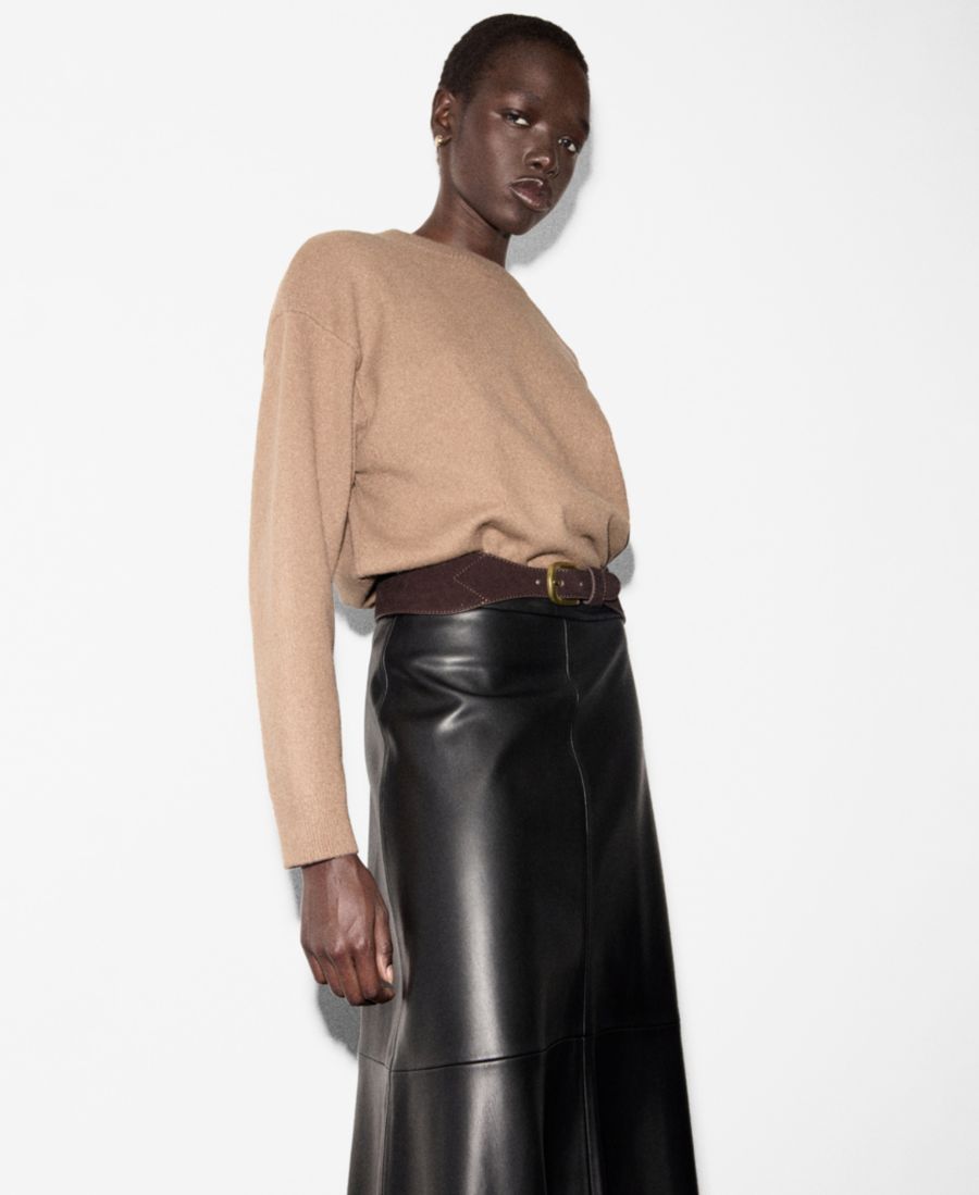 Женский вязаный свитер с круглым вырезом MANGO, Medium Brown
Женский вязаный свитер с круглым вырезом MANGO, Medium Brown