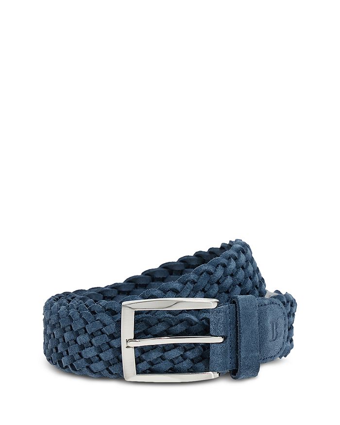 Замшевый ремень с плетеным узором Boggi Milano, синий
Замшевый ремень с плетеным узором Boggi Milano, синий