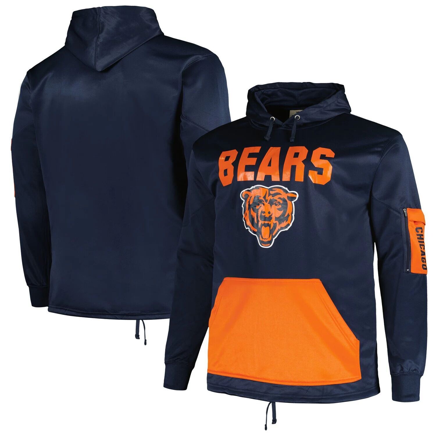 Мужской темно-синий пуловер с капюшоном с логотипом Chicago Bears Big & Tall Fanatics
Мужской темно-синий пуловер с капюшоном с логотипом Chicago Bears Big & Tall Fanatics