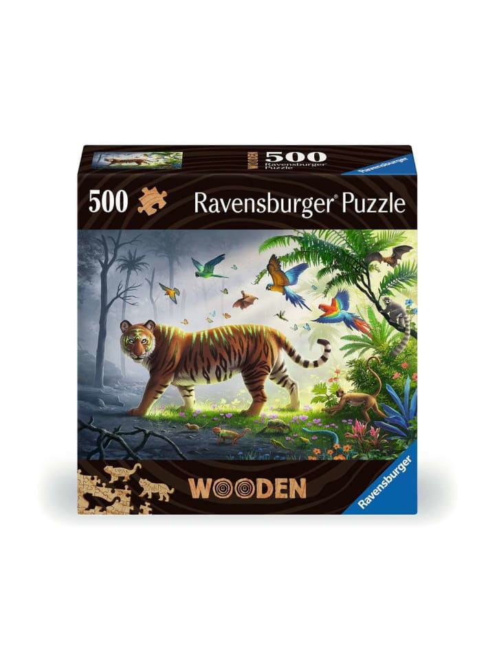 Пазл Ravensburger из 500 деталей: Тигр в джунглях (разноцветный)
Пазл Ravensburger из 500 деталей: Тигр в джунглях (разноцветный)