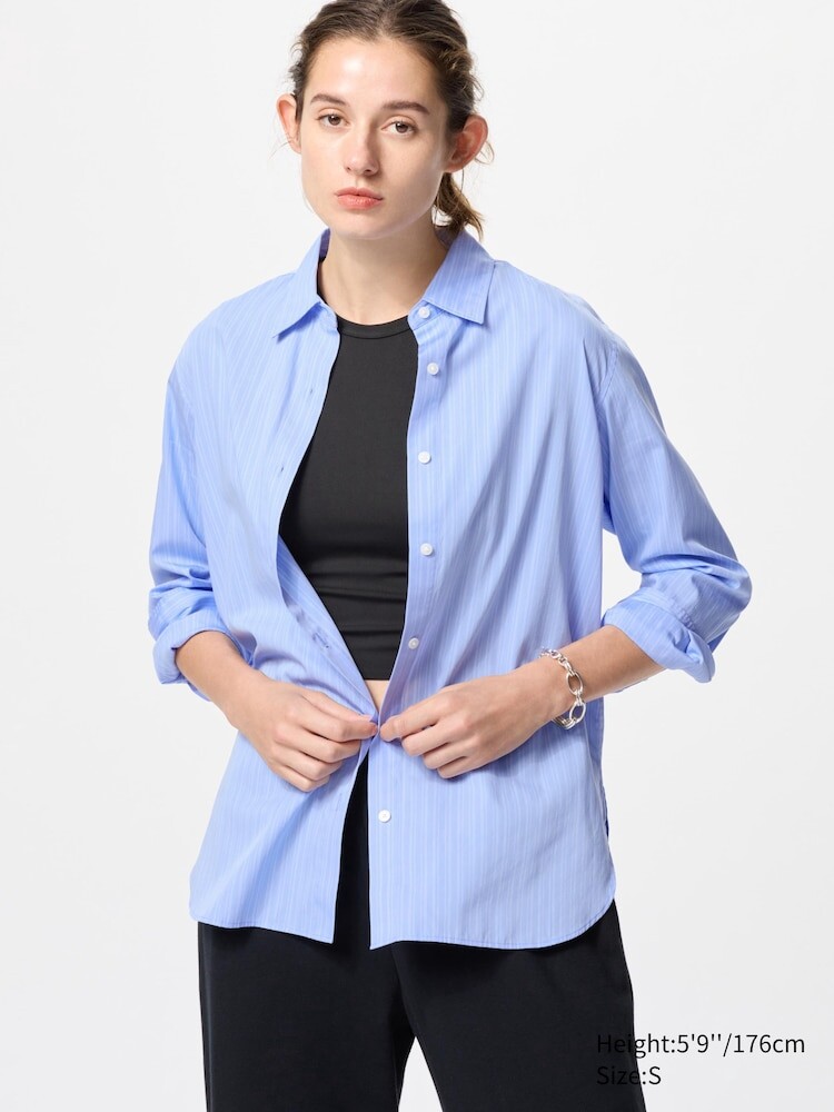 Рубашка из хлопка в полоску Uniqlo, цвет 62 синий
Рубашка из хлопка в полоску Uniqlo, цвет 62 синий