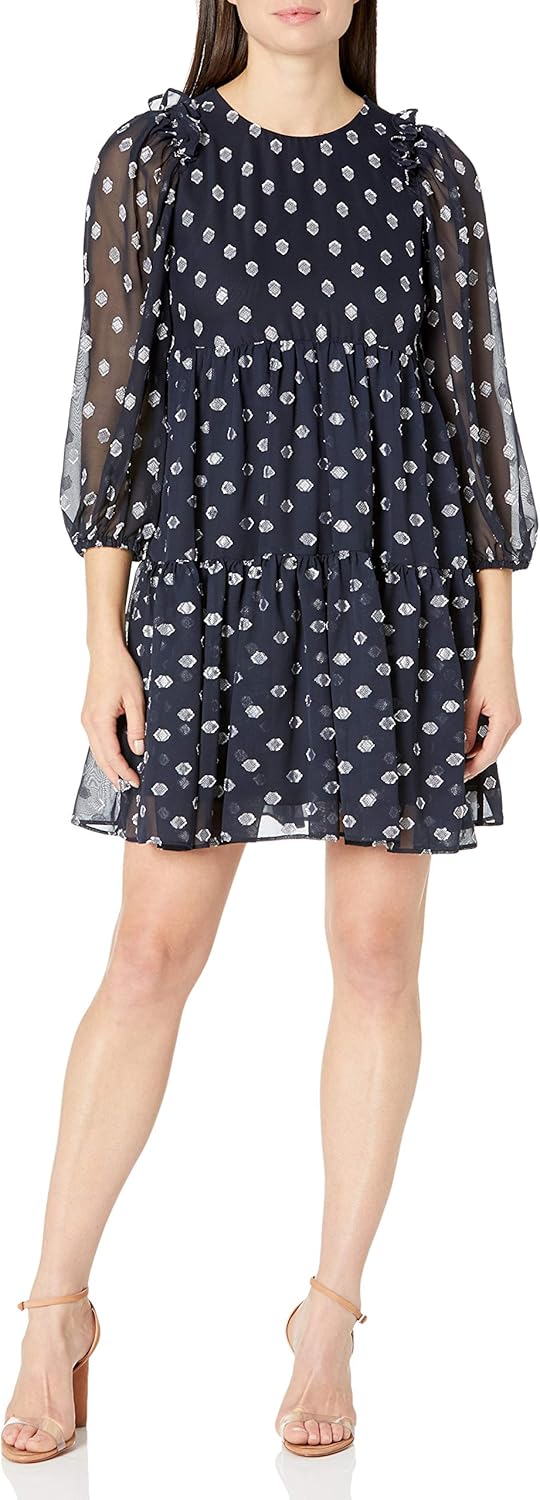 Женское платье Calvin Klein с рукавами-иллюзорными деталями и оборками, Indigo/White
Женское платье Calvin Klein с рукавами-иллюзорными деталями и оборками, Indigo/White