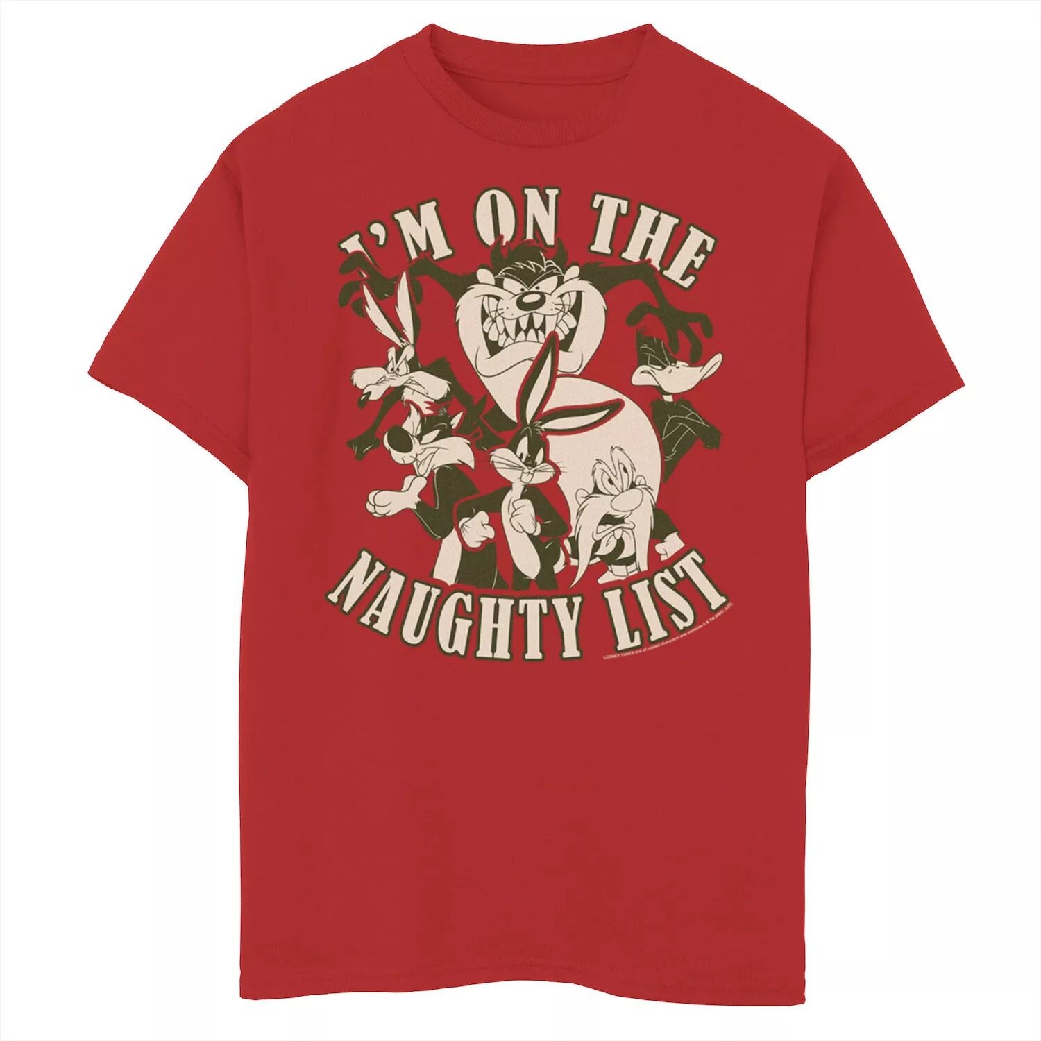 Рождественская футболка с рисунком «Я в списке непослушных» для мальчиков 8–20 лет Looney Tunes Licensed Character
Рождественская футболка с рисунком «Я в списке непослушных» для мальчиков 8–20 лет Looney Tunes Licensed Character