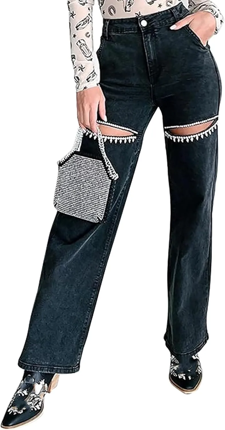 Женские джинсы Cargo с пайетками, высокие, рваные, прямые JEKYUARA
Женские джинсы Cargo с пайетками, высокие, рваные, прямые JEKYUARA