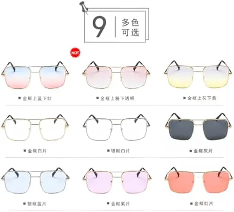 Солнцезащитные очки 2027 Square Double Beam для женщин и мужчин, оправа из металлического сплава, винтажные зеркальные очки большого размера MTZJH, Blue Silver
Солнцезащитные очки 2027 Square Double Beam для женщин и мужчин, оправа из металлического сплава, винтажные зеркальные очки большого размера MTZJH, Blue Silver