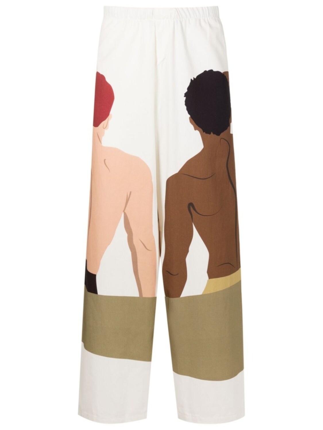 Amir Slama широкие брюки с графичным принтом, нейтральный цвет 
Amir Slama широкие брюки с графичным принтом, нейтральный цвет