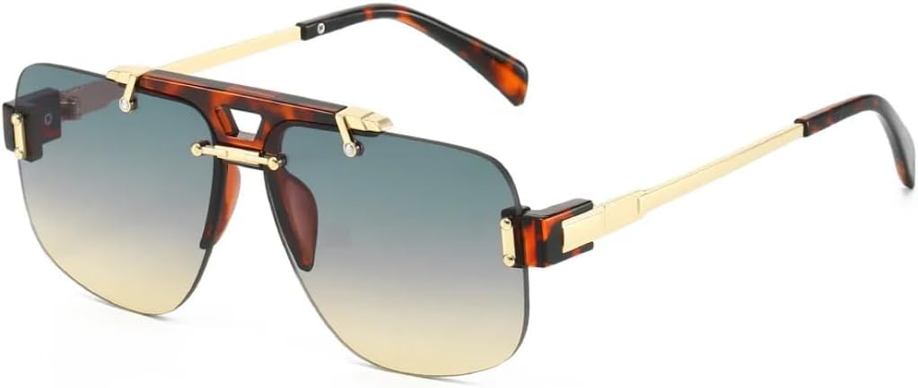 Солнцезащитные очки в полуободковой оправе для женщин и мужчин, винтажные, большие, в стиле панк, металлические, роскошные, популярные, с защитой от УФ-излучения UV400 UUPTTPL, Green Tea
Солнцезащитные очки в полуободковой оправе для женщин и мужчин, винтажные, большие, в стиле панк, металлические, роскошные, популярные, с защитой от УФ-излучения UV400 UUPTTPL, Green Tea