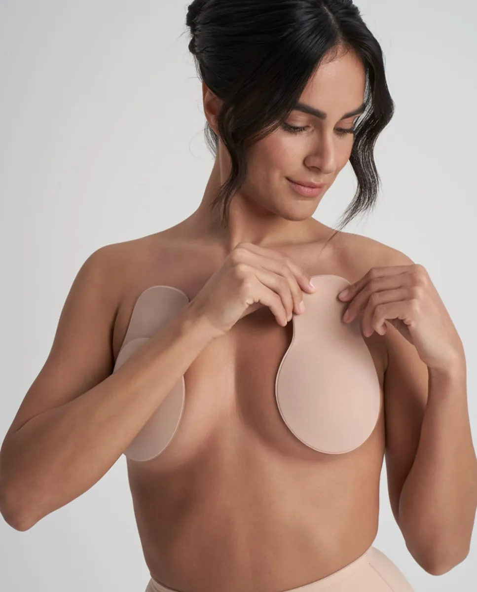 Тканевые накладки для груди, чтобы заменить бюстгальтер без бретелек, приподнимают и формируют форму Bye Bra, бежевый
Тканевые накладки для груди, чтобы заменить бюстгальтер без бретелек, приподнимают и формируют форму Bye Bra, бежевый