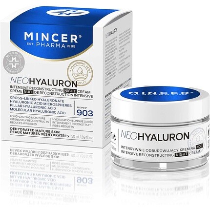 Mincer Pharma Neo Hyaluronic Интенсивный восстанавливающий увлажняющий ночной крем для лица с гиалуроновой кислотой 50 мл, Mincer Est. Pharma 1989
Mincer Pharma Neo Hyaluronic Интенсивный восстанавливающий увлажняющий ночной крем для лица с гиалуроновой кислотой 50 мл, Mincer Est. Pharma 1989