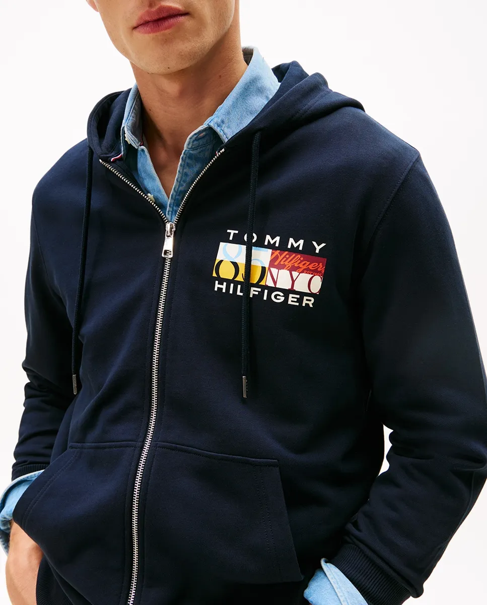 Мужская толстовка с капюшоном и застежкой-молнией Tommy Hilfiger, темно-синий
Мужская толстовка с капюшоном и застежкой-молнией Tommy Hilfiger, темно-синий