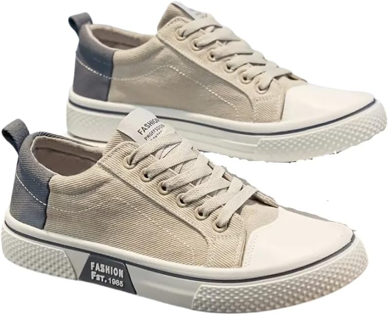Мужские дышащие повседневные тканевые кеды, низкие кроссовки на шнуровке для улицы, модные скейт-кроссовки Fmshi, бежевый
Мужские дышащие повседневные тканевые кеды, низкие кроссовки на шнуровке для улицы, модные скейт-кроссовки Fmshi, бежевый