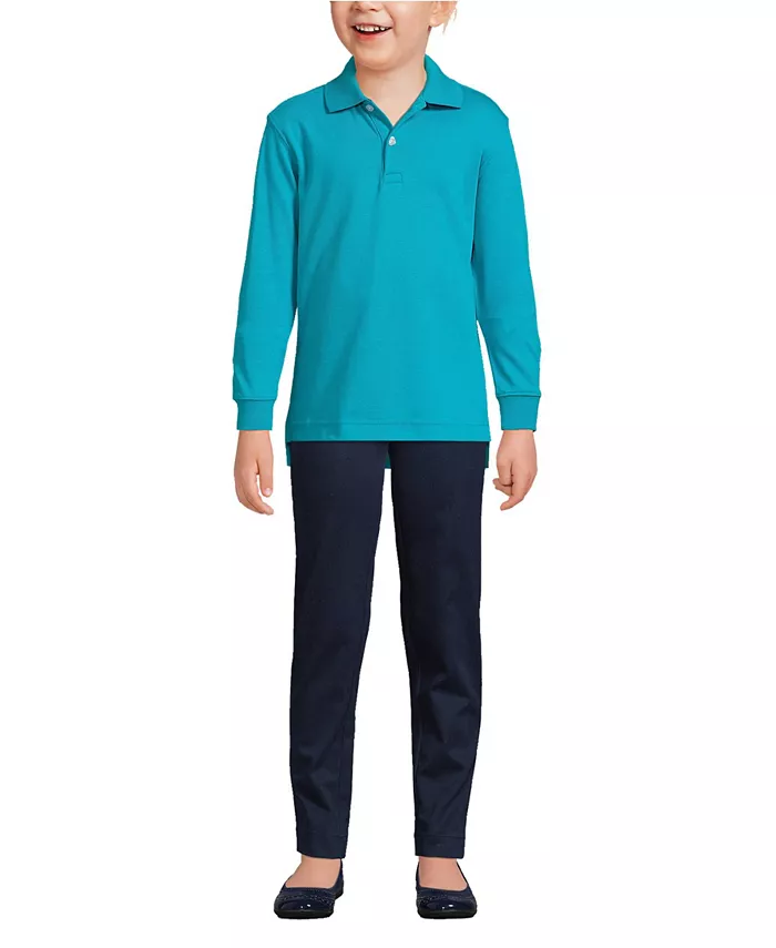 Детская поло с длинным рукавом из интерлока Lands' End, синий
Детская поло с длинным рукавом из интерлока Lands' End, синий