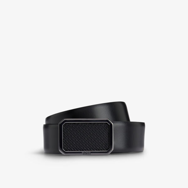 Ремень кожаный с монограммой Boss, черный
Ремень кожаный с монограммой Boss, черный