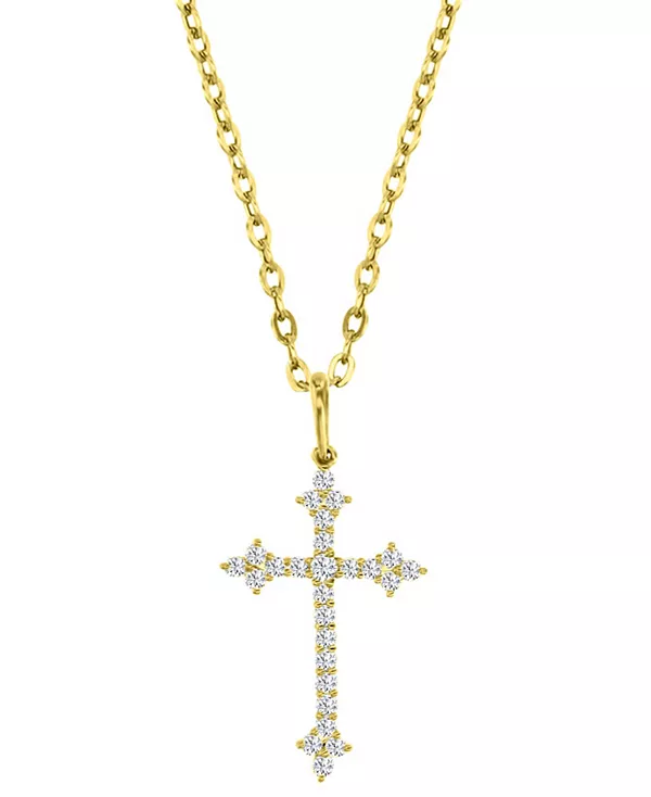 Ожерелье с подвеской в виде крестика диаметром 18 дюймов из 10-каратного золота с кубическим цирконием Macy'S, gold
Ожерелье с подвеской в виде крестика диаметром 18 дюймов из 10-каратного золота с кубическим цирконием Macy'S, gold