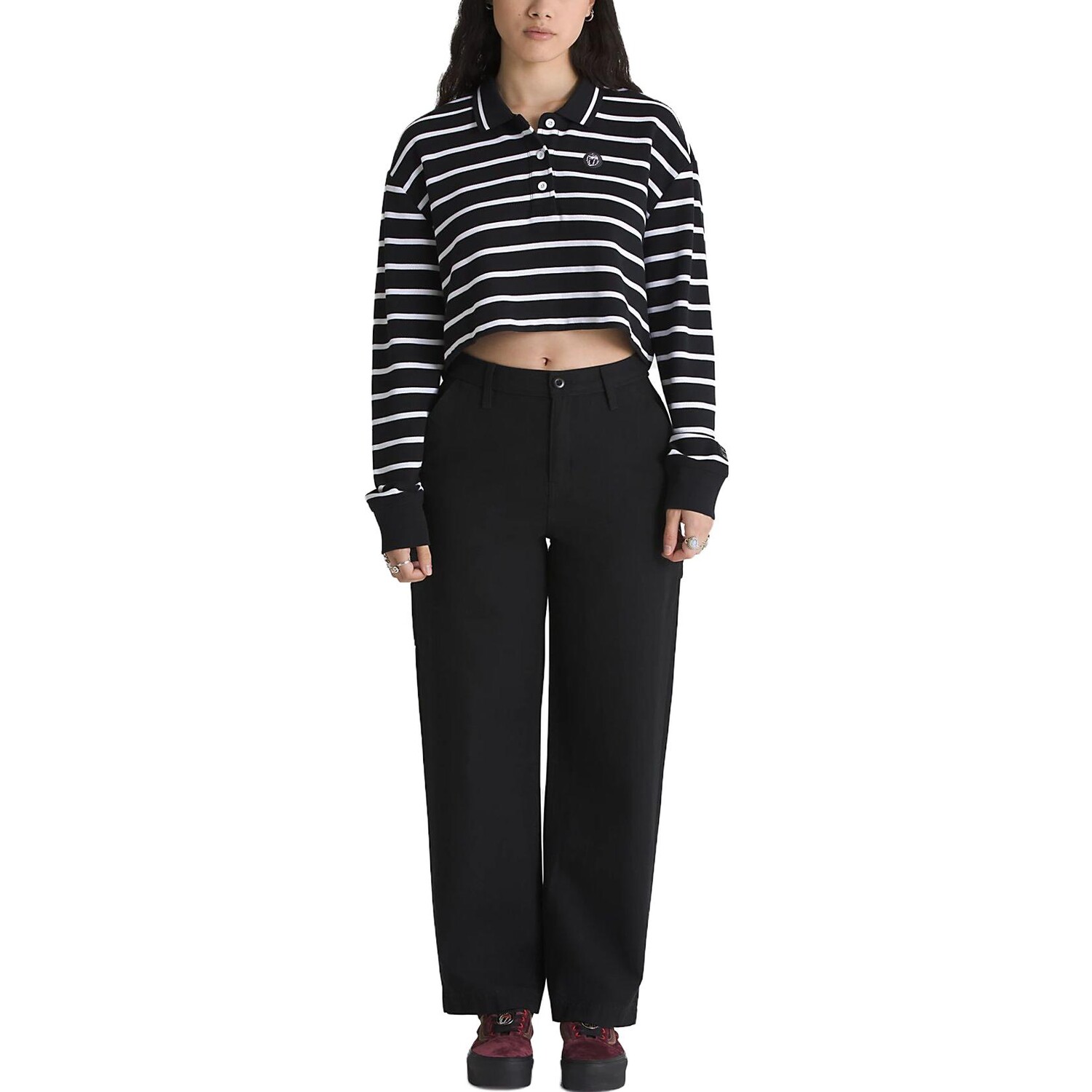 Женская рубашка поло Vans, цвет Black/White
Женская рубашка поло Vans, цвет Black/White