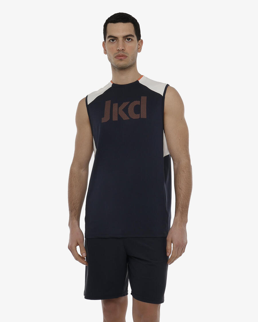 JAKED Мужская синтетическая фитнес-футболка темно-синего и ледяного цветов
JAKED Мужская синтетическая фитнес-футболка темно-синего и ледяного цветов