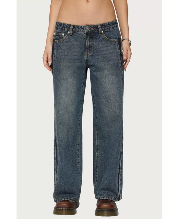 Женские джинсы Petite с контрастными вставками и низкой талией Edikted, синий
Женские джинсы Petite с контрастными вставками и низкой талией Edikted, синий