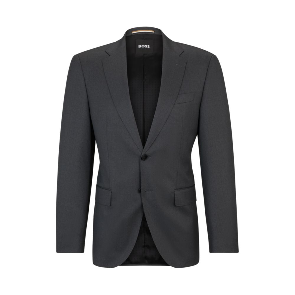 Однобортный пиджак из натуральной шерстяной саржи BOSS, темно-серый
Однобортный пиджак из натуральной шерстяной саржи BOSS, темно-серый