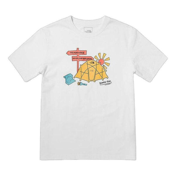 Футболка foundation camp graphic t-shirt 'white' The North Face, белый 
Футболка foundation camp graphic t-shirt 'white' The North Face, белый