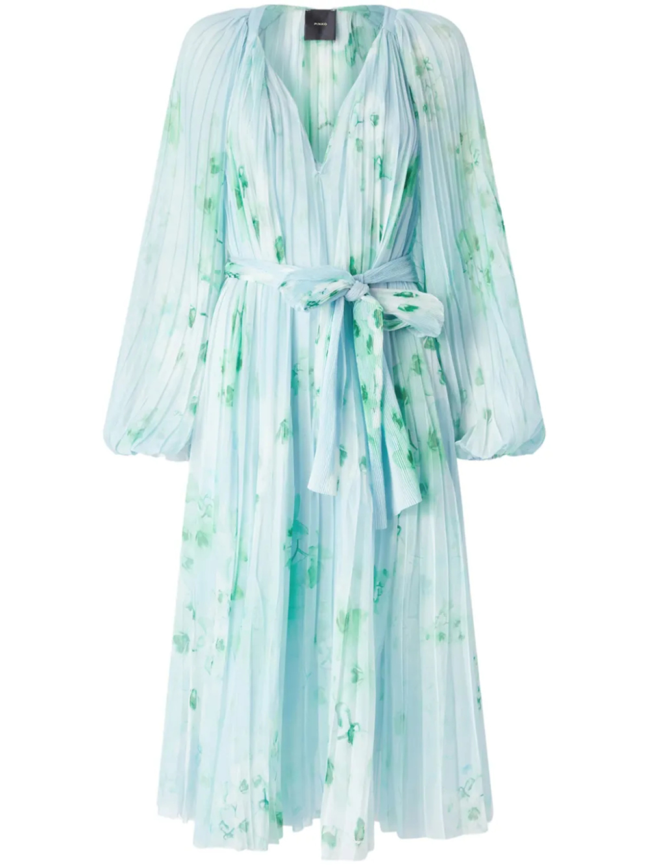 PINKO платье миди с цветочным принтом, синий 
PINKO платье миди с цветочным принтом, синий