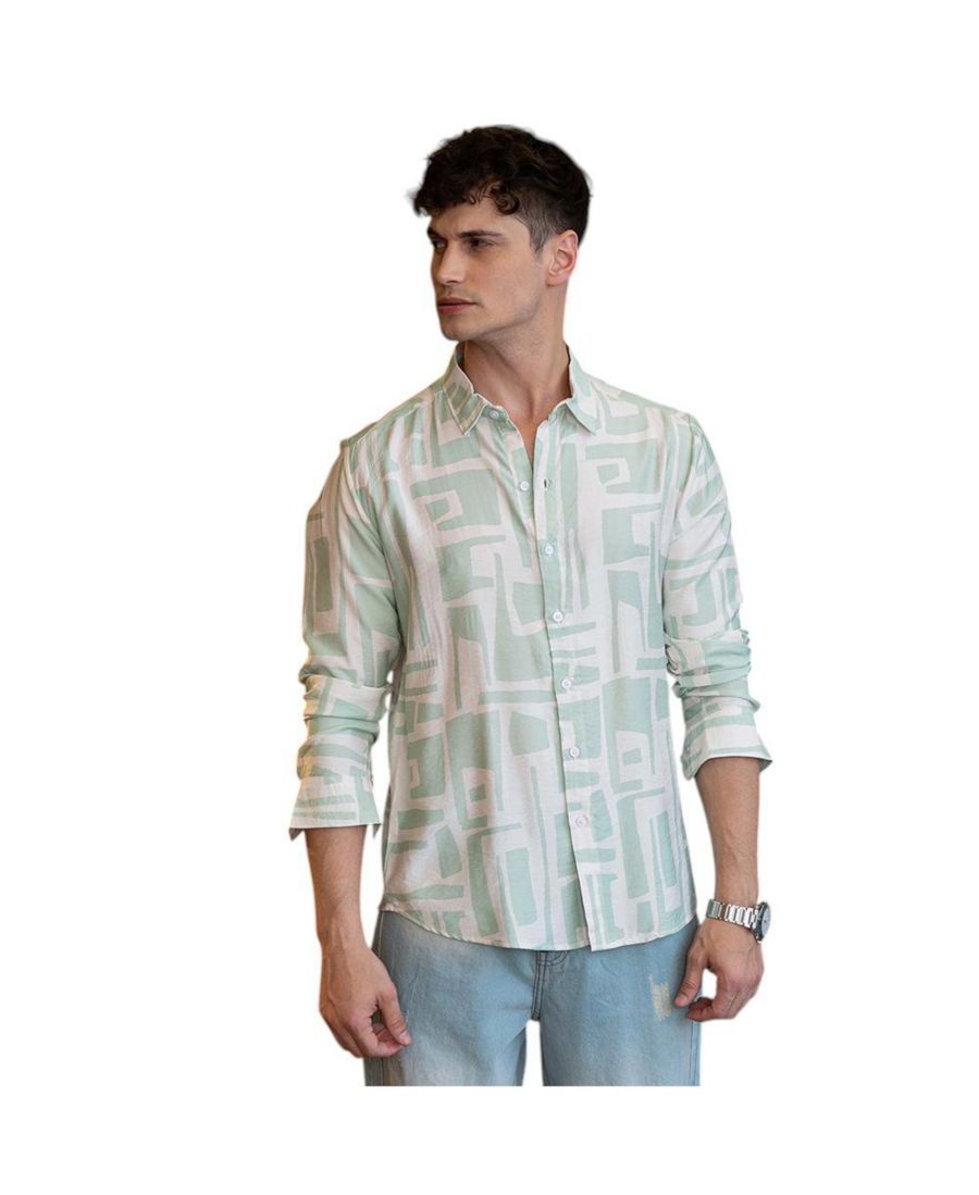 Мужская рубашка в стиле абстракционизма и ар-деко Campus Sutra, White
Мужская рубашка в стиле абстракционизма и ар-деко Campus Sutra, White